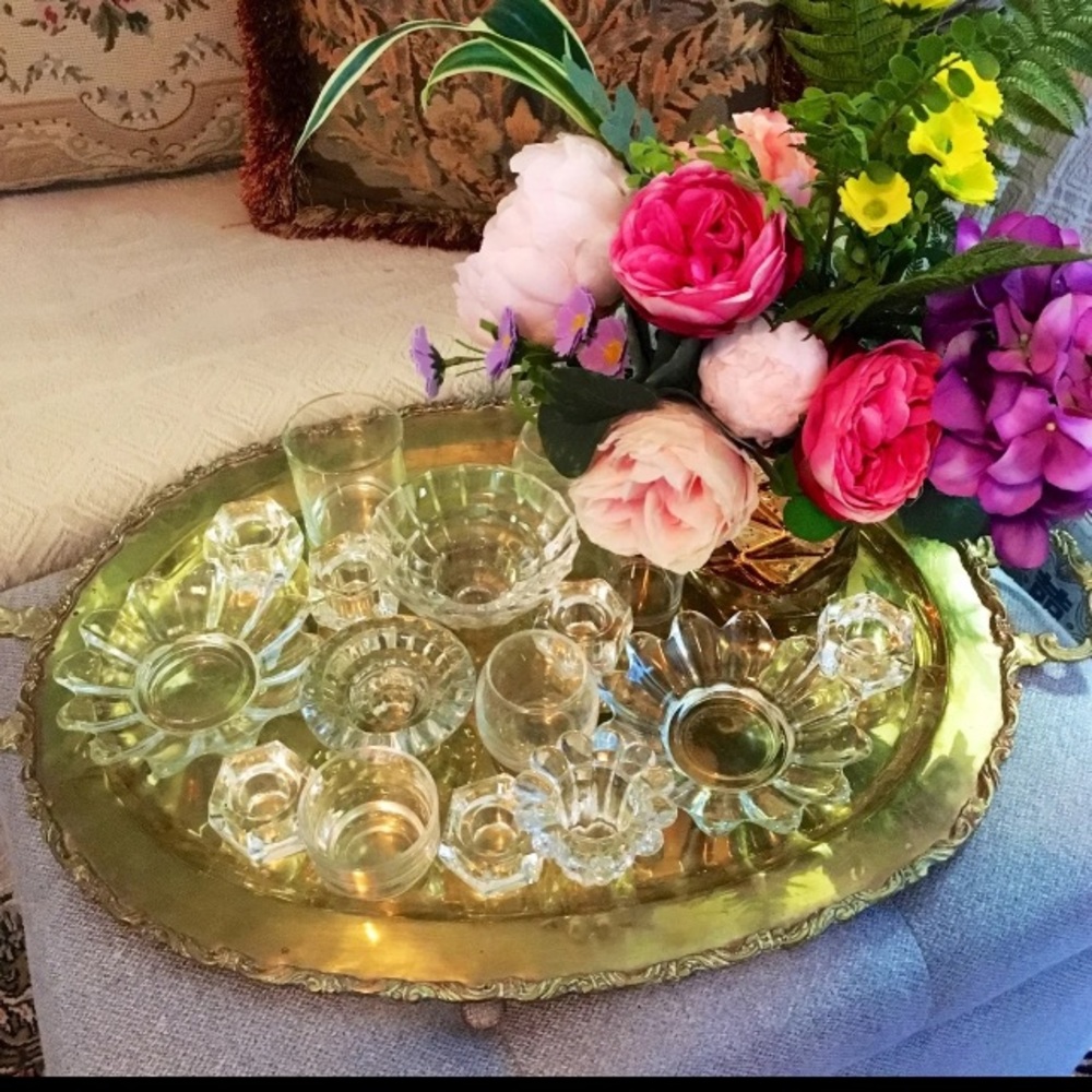 Glass and Crystal Candle Holder Bundle
